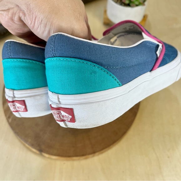 *Vans | Multi Color Blue Print Classic Slip-On Sneaker SN 721454 Size 8.5M/10L - Picture 16 of 16